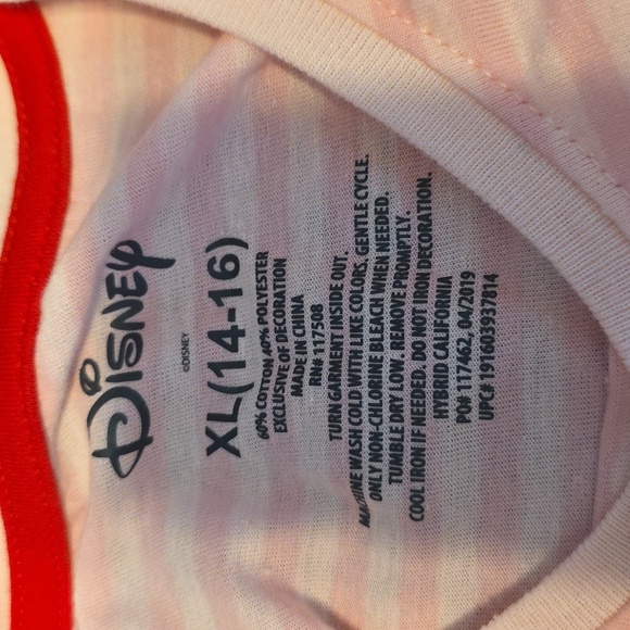 Disney Minnie Mouse Pink Striped Kids T-Shirt - Picture 3 of 9